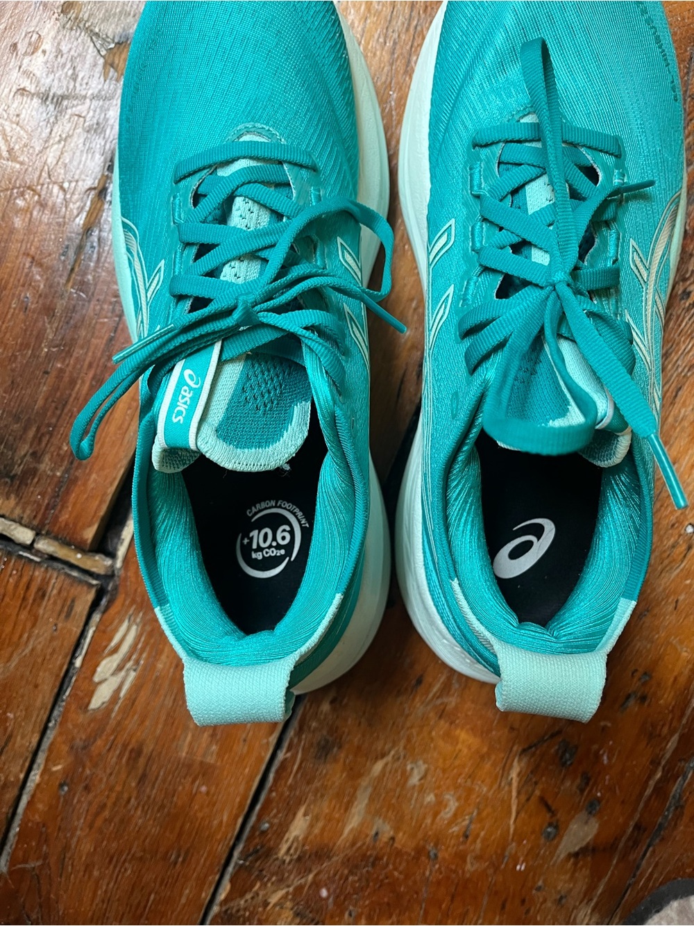 Asics GEL-NIMBUS 27 Wave
Teal/Illuminate Mint Sz 9 - Picture 14 of 15